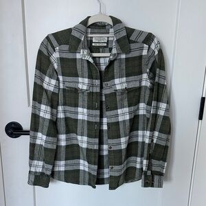 Fjallraven Green and White Plaid Button Down Shirt